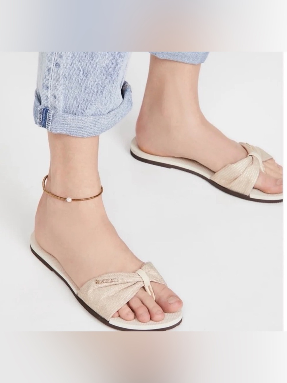 Havaianas - You St. Tropez Metallic Shine Sandals - Flipflops - Size 7/8 - Picture 7 of 7